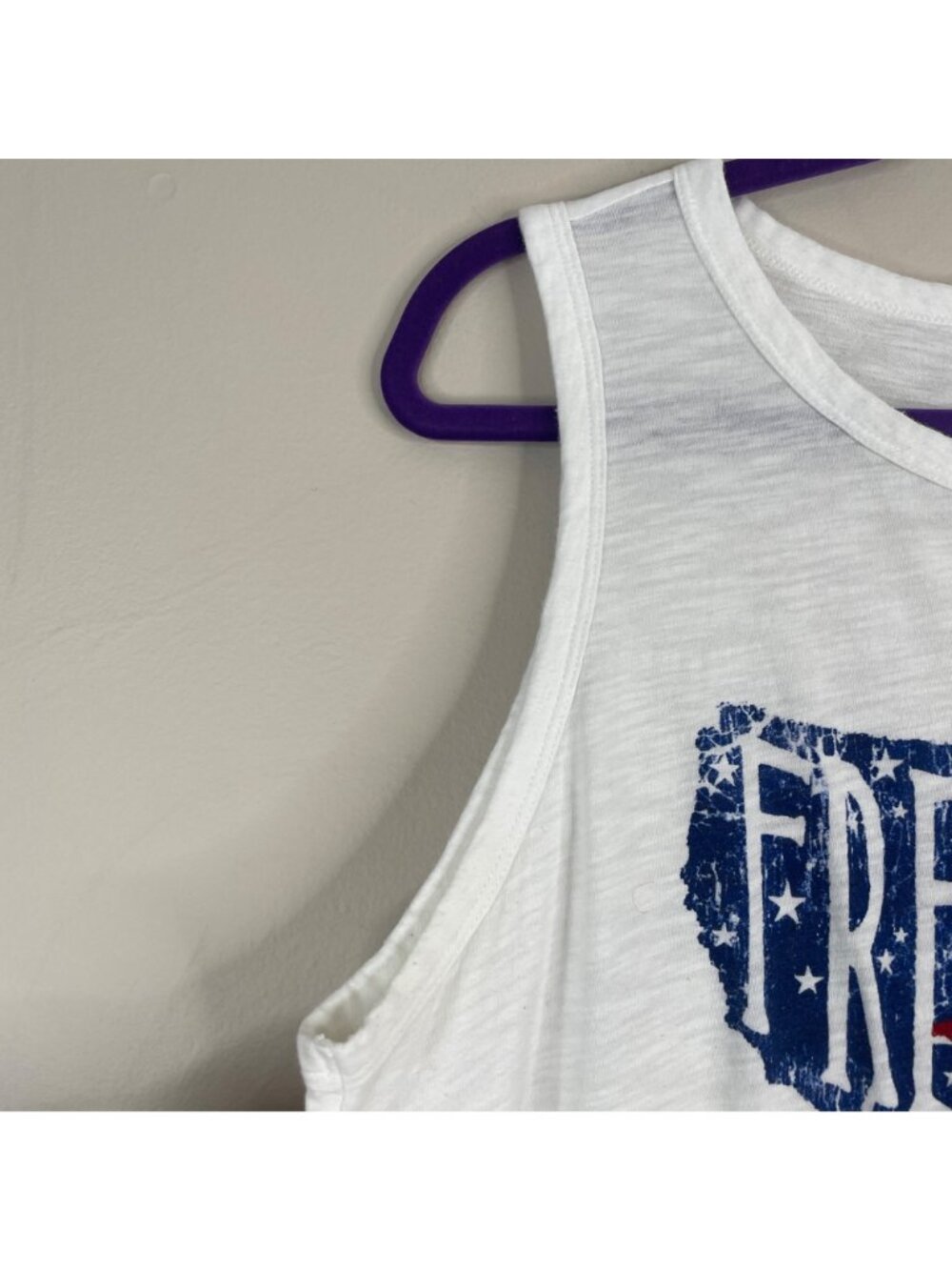 Lucky Brand Freedom Tank Top Womens Large Patriotic USA 250th July 4th Graphic - Picture 4 of 10